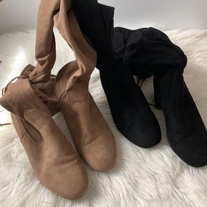 JUST FAB knee high heel boots